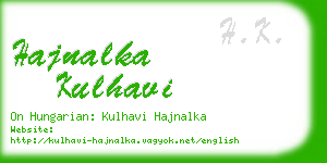 hajnalka kulhavi business card